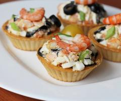 Tartleti z morskimi sadeži: recept po korakih s fotografijo